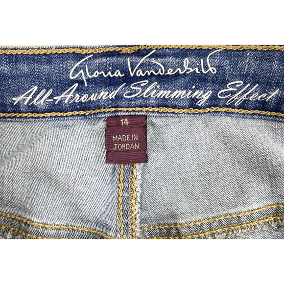 Gloria Vanderbilt Jeans Womens Size 14 Rail Straight‎ Slimming Mom High Rise - Picture 4 of 11